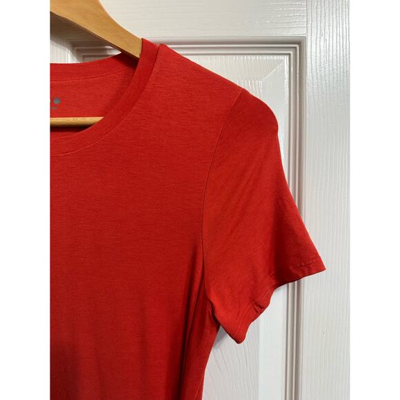 Three Dots women's orange Tie Front T-Shirt pullover Jersey Dress size Small NEW - Picture 2 of 6